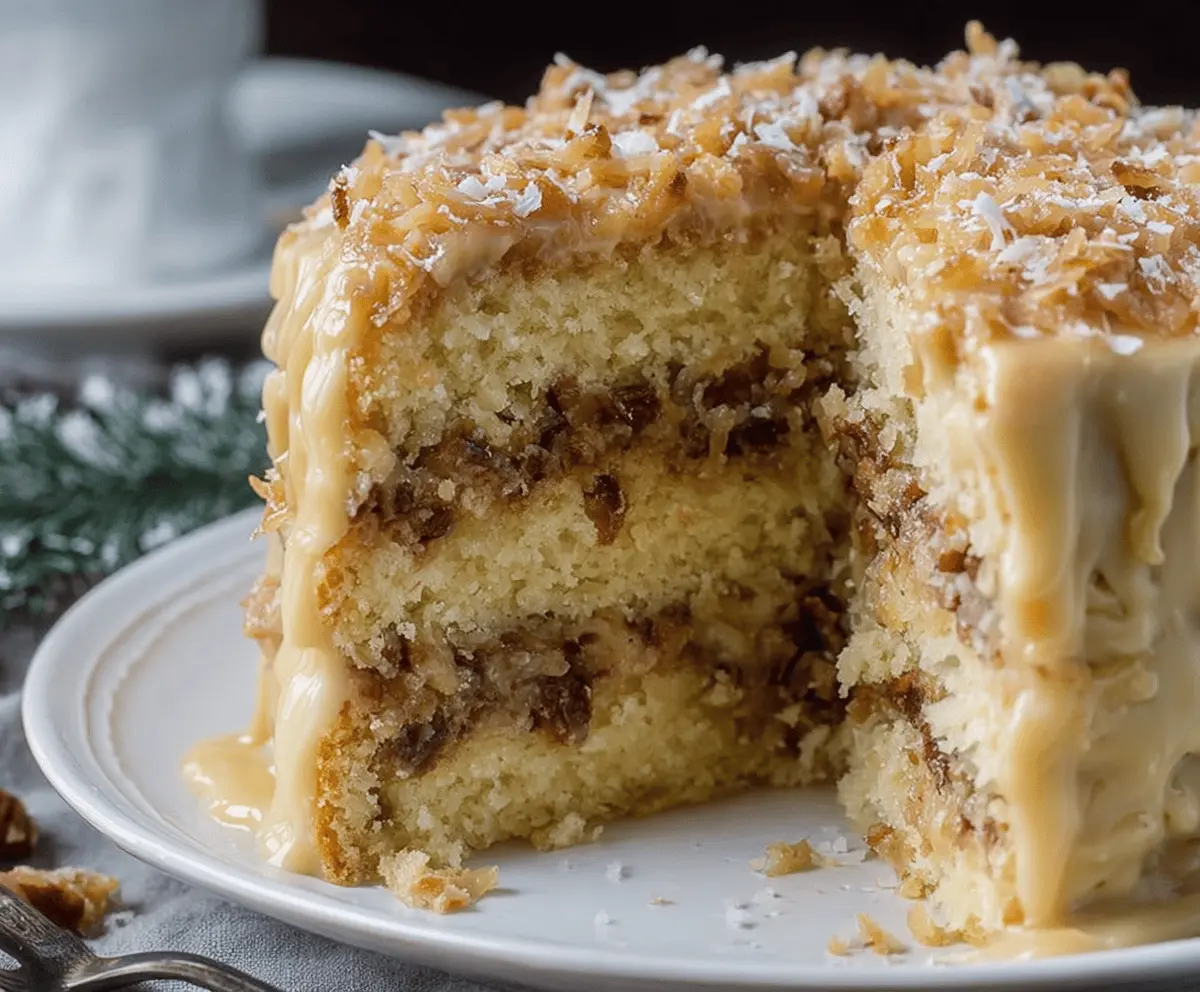 Creamy White German Chocolate Cake Recipe
