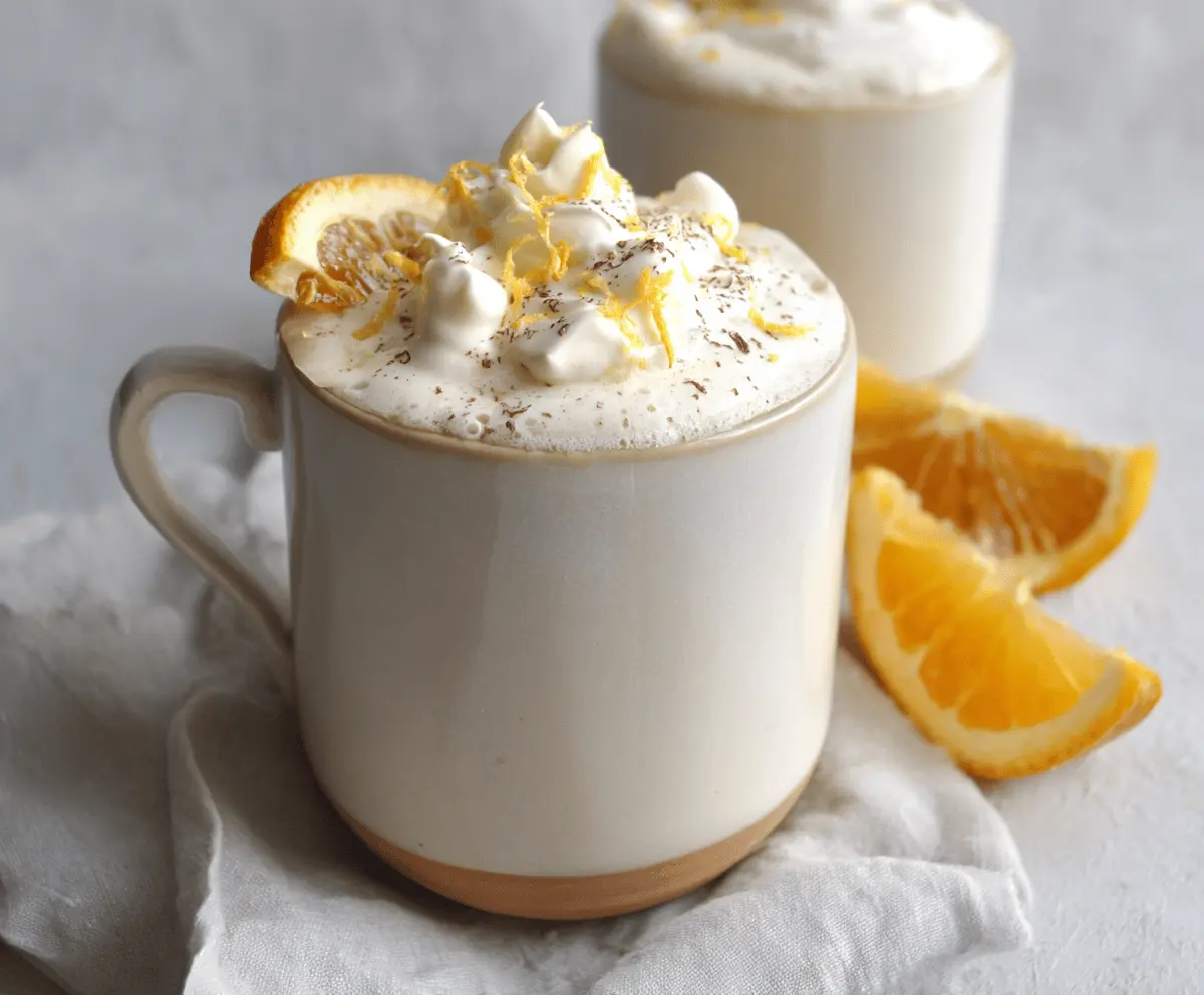 Creamy White Chocolate Orange Hot Cocoa Recipe
