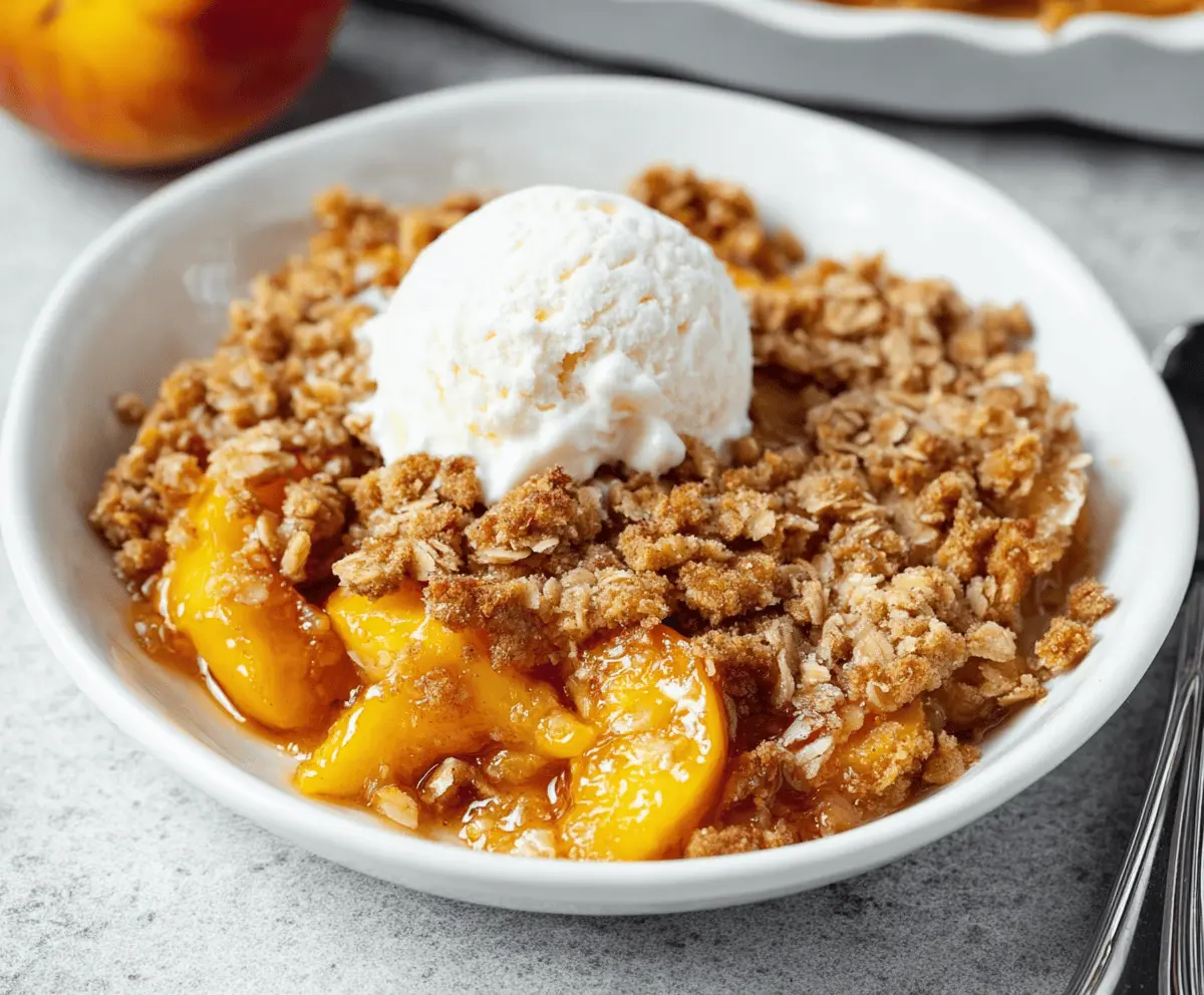 Easy Peach Crisp Recipe With Crunchy Topping