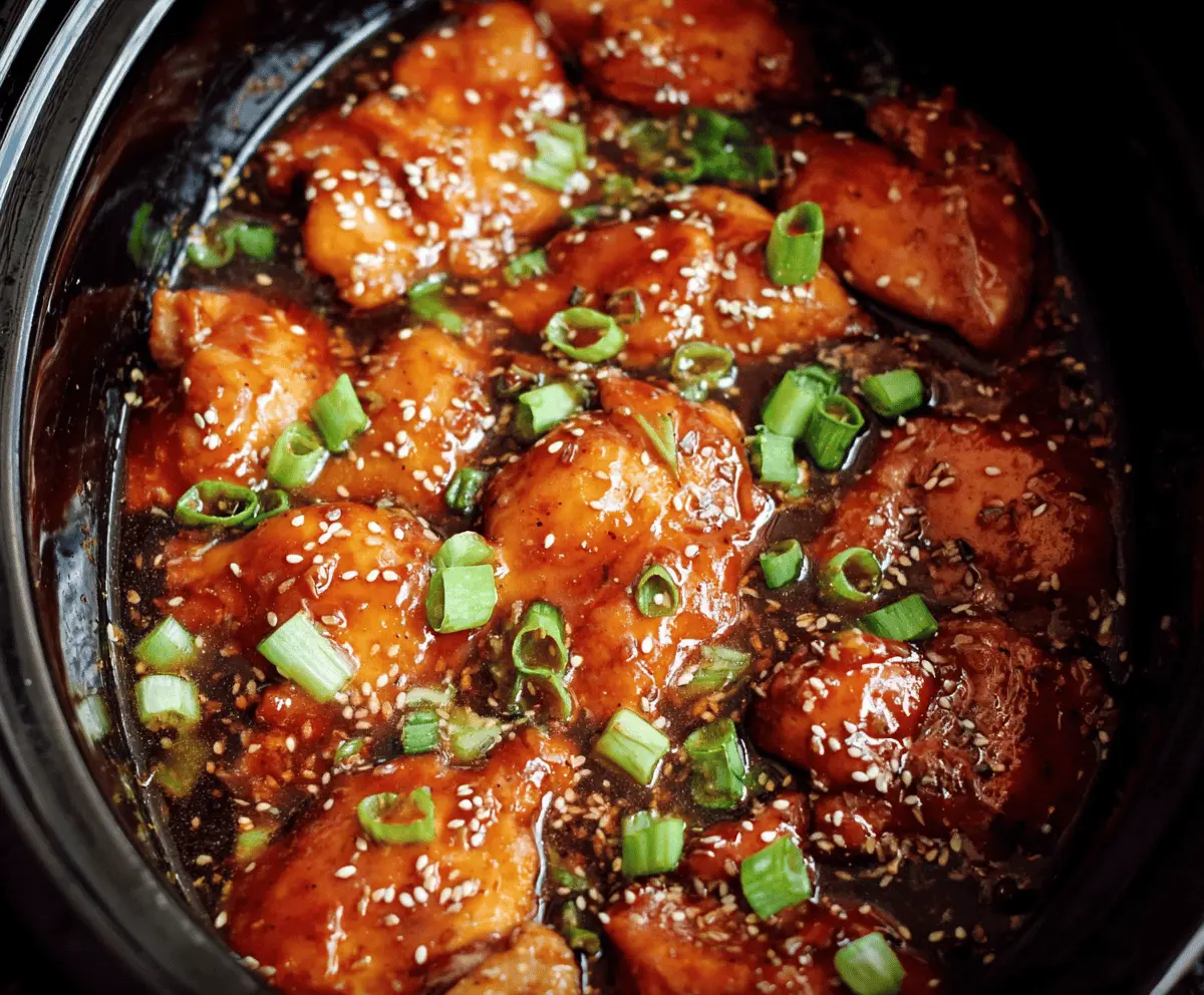 Honey Garlic Chicken In The Crockpot