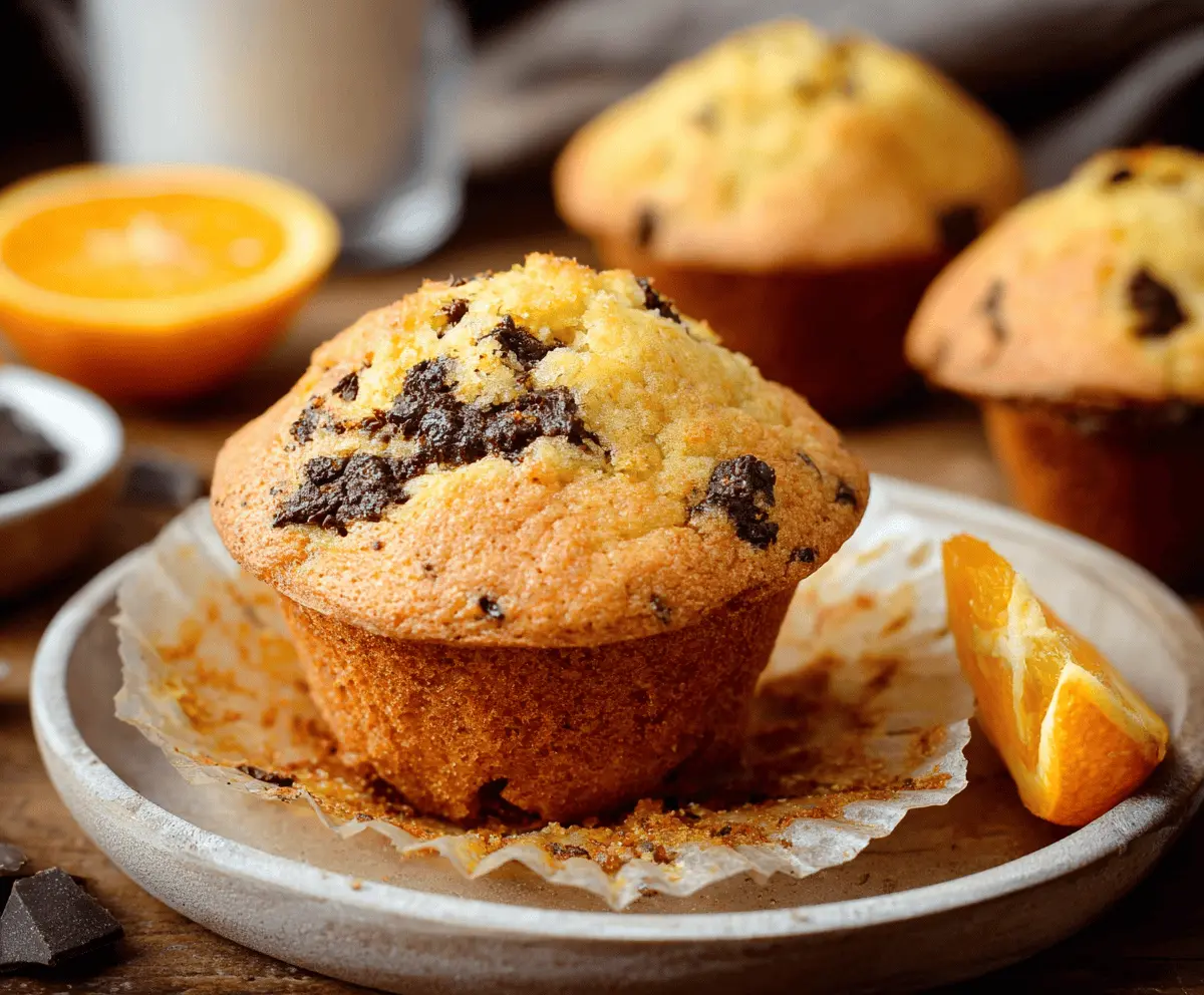 Orange chocolate muffins