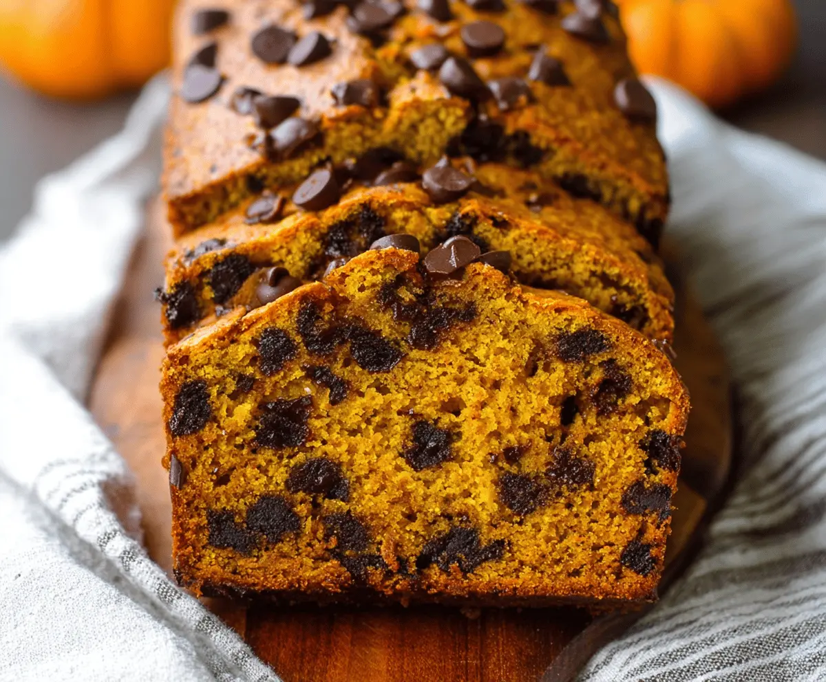 Pumpkin Chocolate Chip Bread