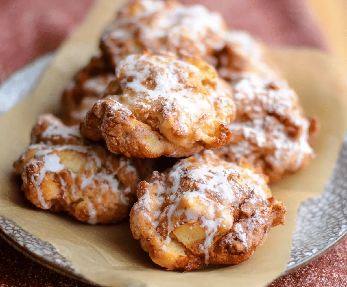 Warm Baked Apple Fritters 