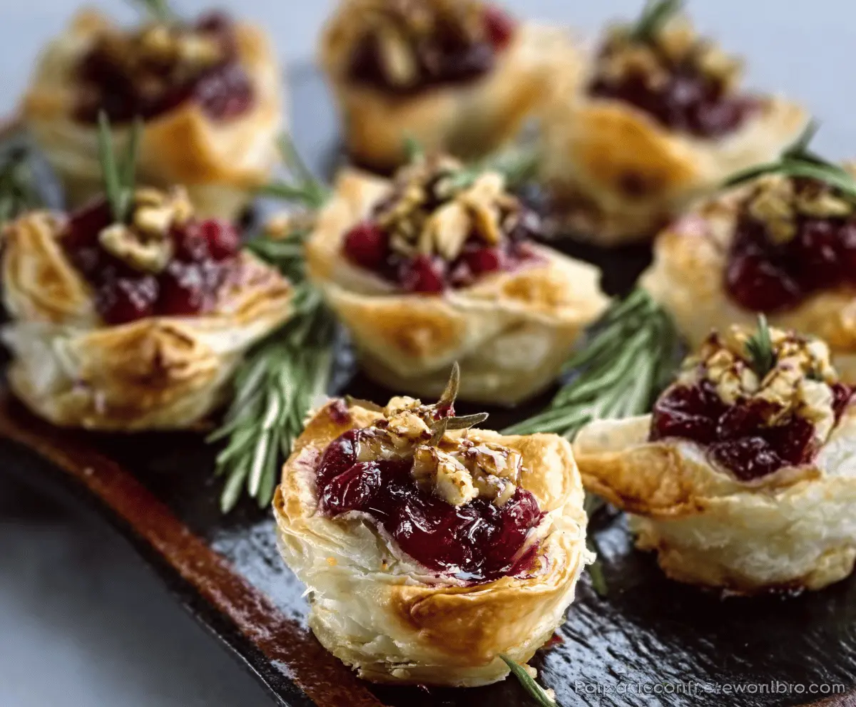 Baked Cranberry Brie Bites