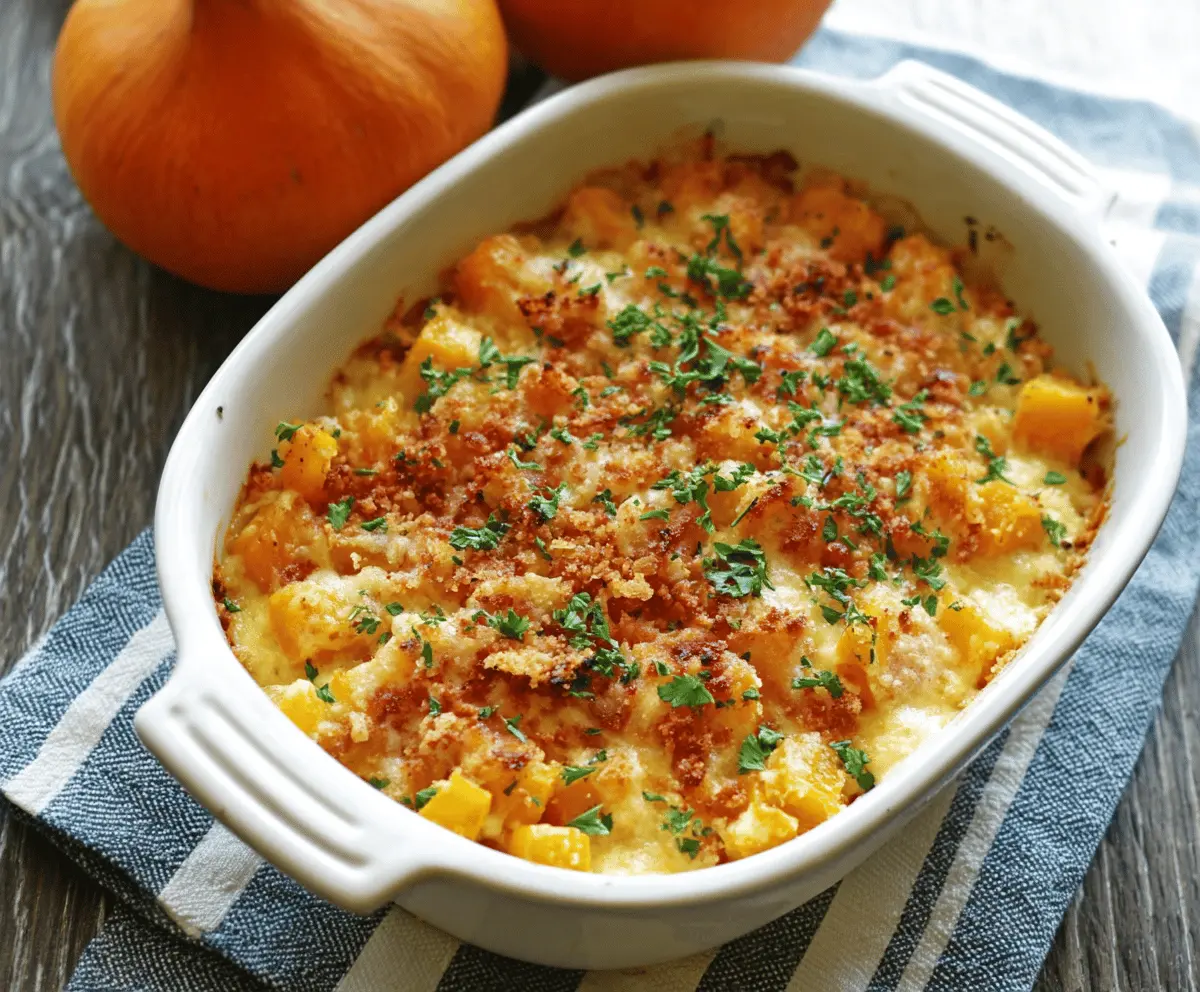 Cheesy Butternut Squash Casserole 