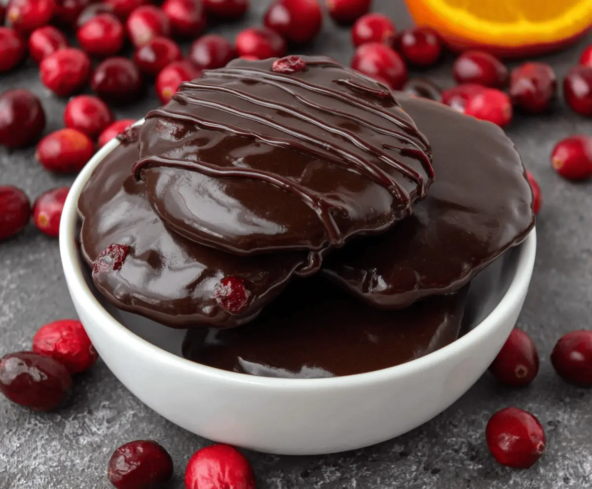 Chocolate Covered Cranberry Sauce 