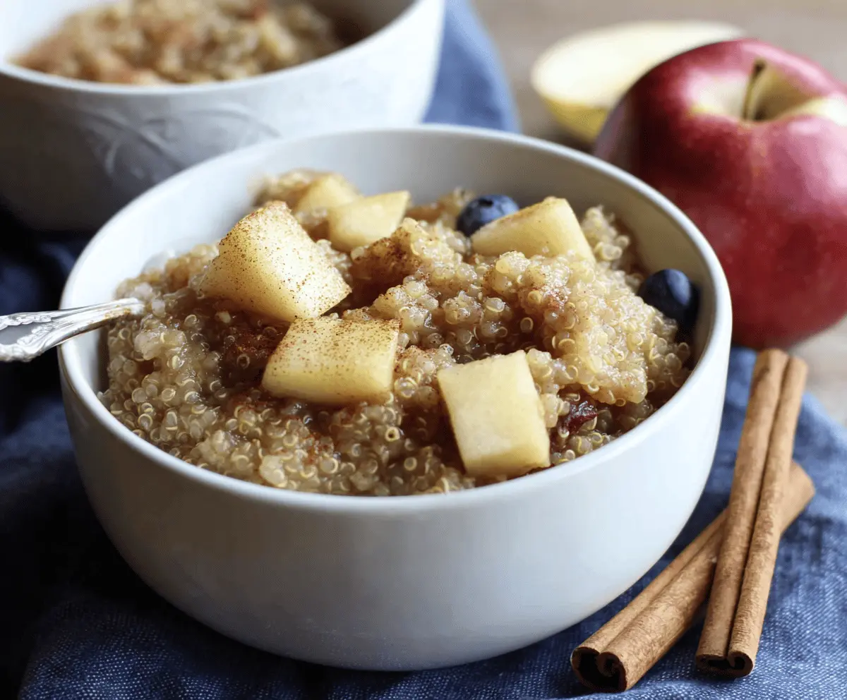 Cinnamon Apple Quinoa Breakfast