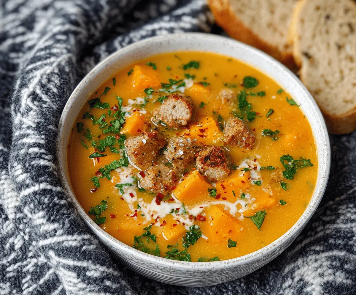 Creamy Sweet Potato and Sausage Soup Recipe