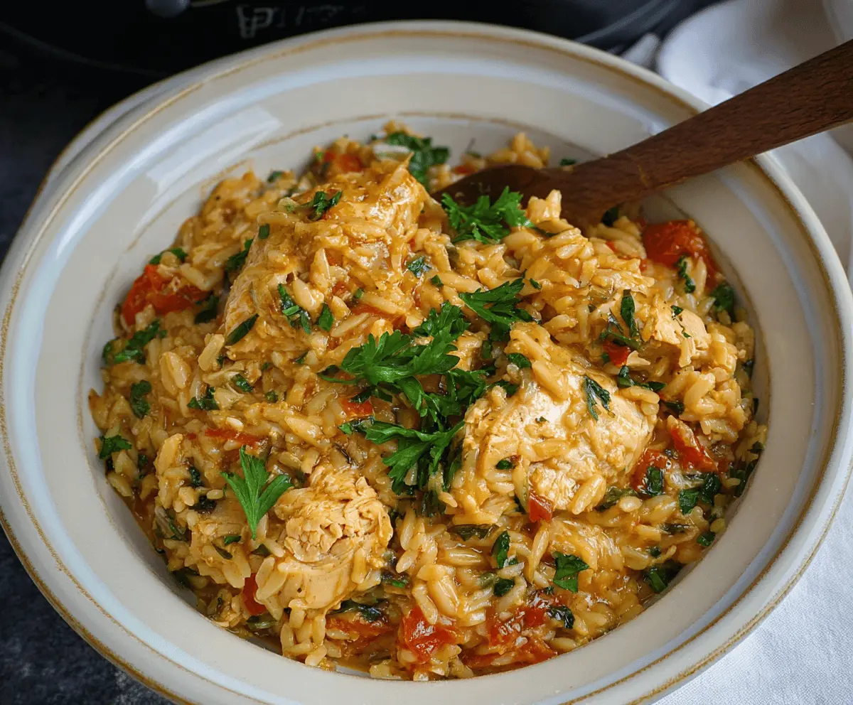 Crock Pot Marry Me Chicken Orzo