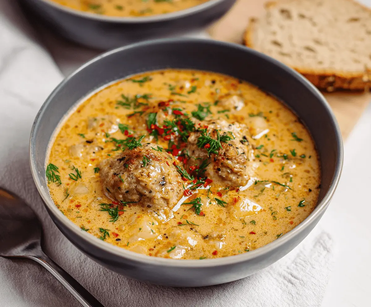 Hearty Swedish Meatball Soup