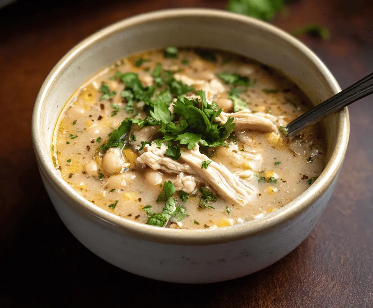 High Protein Low Carb White Chicken Chili