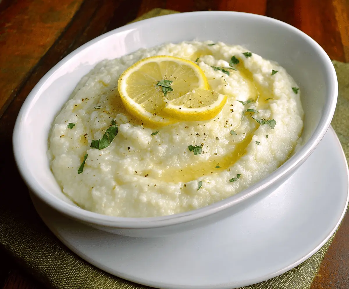  Lemon Garlic Mashed Cauliflower