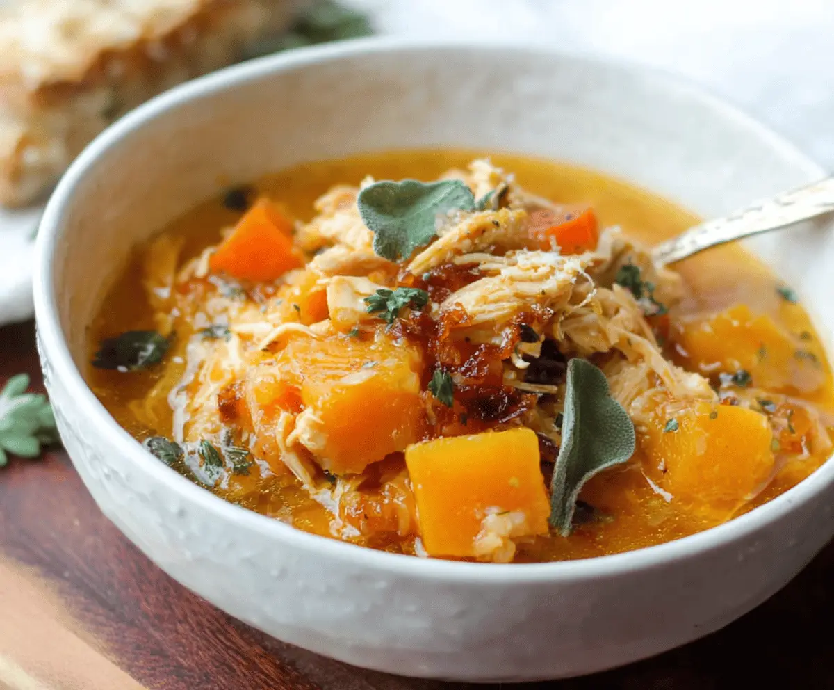 Slow Cooker Chicken & Butternut Squash Stew
