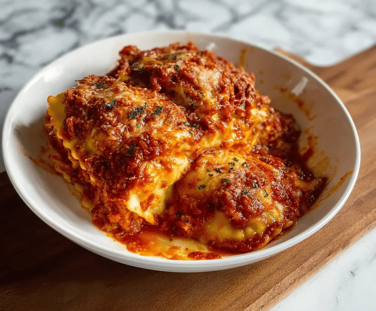 3 Ingredient Ravioli Bake (A.K.A. Lazy Lasagna)