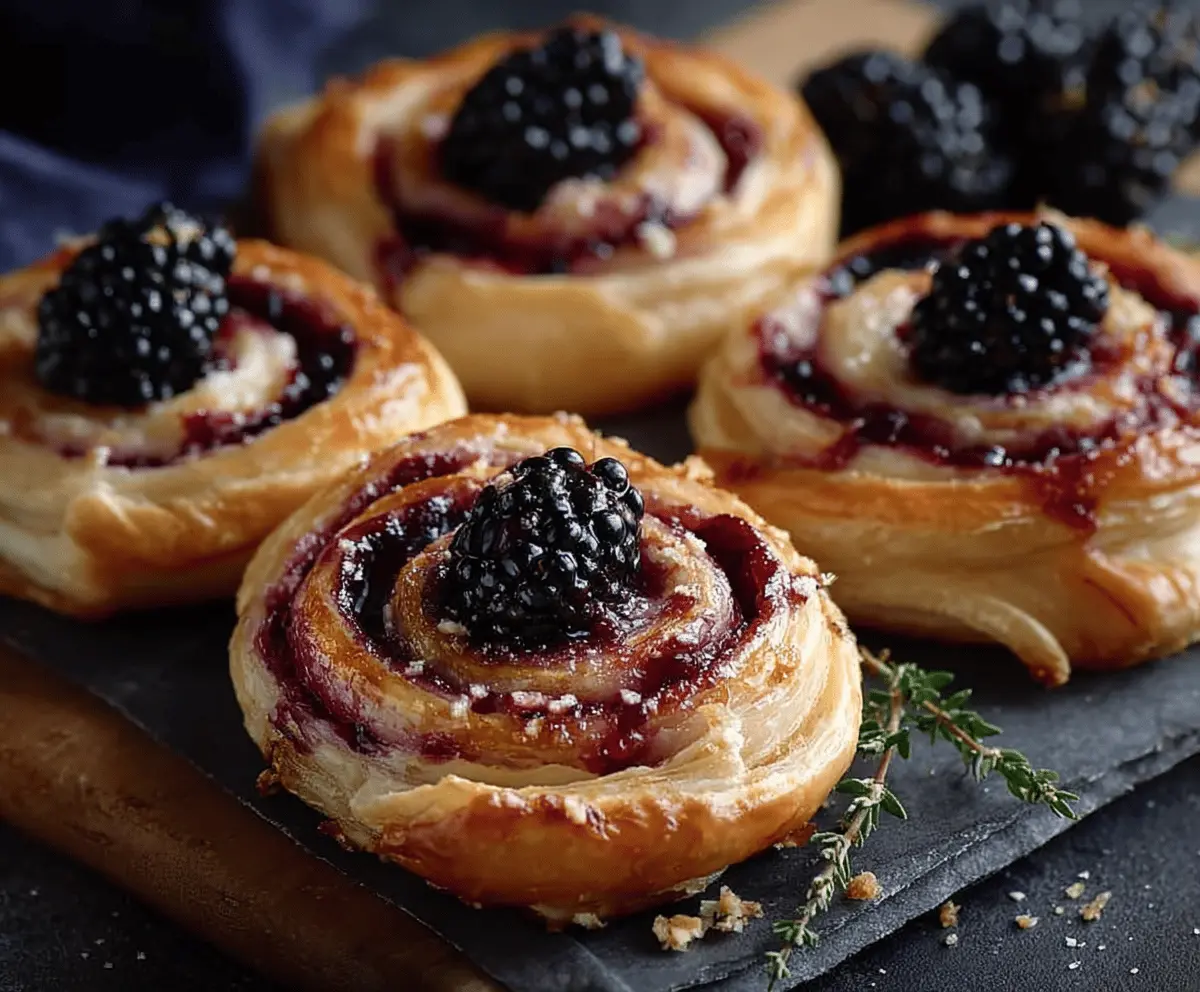 Blackberry Brie Pastry Swirls