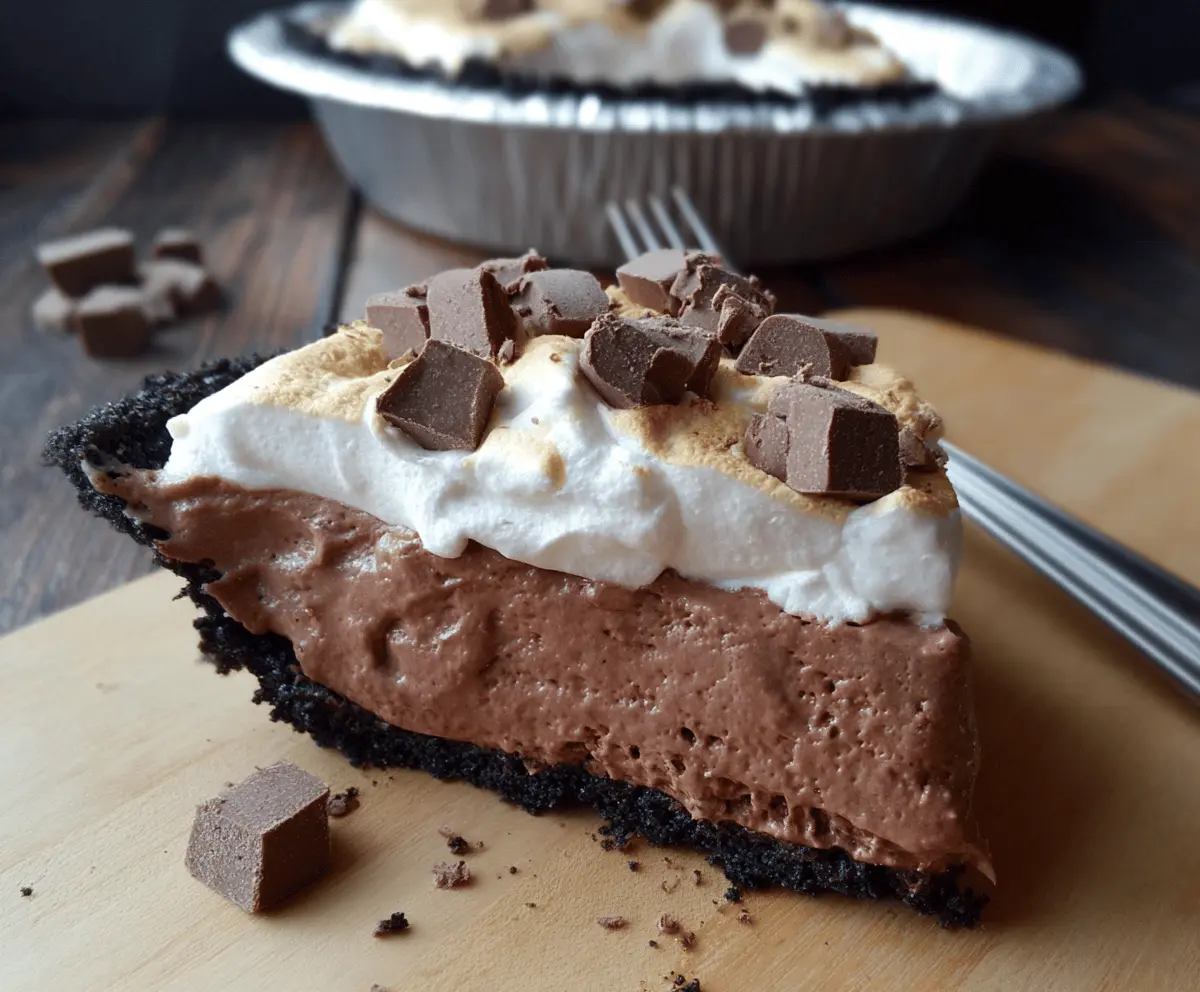 Chocolate Marshmallow Cream Pie