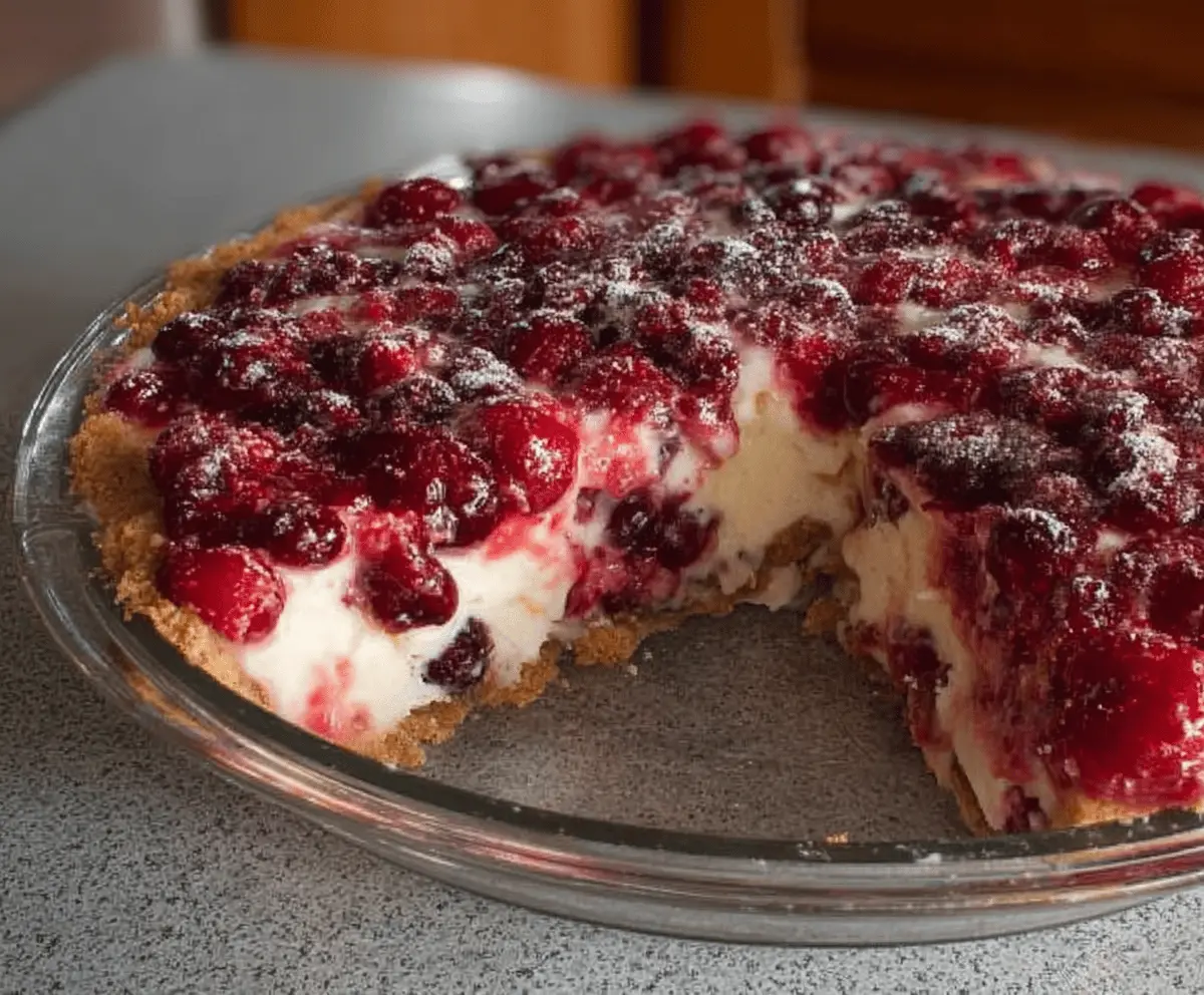 Cranberry Cheesecake Pie