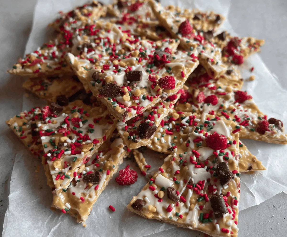 Crispy Protein Christmas Bark