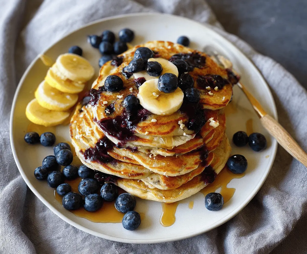 Fluffy Vegan Blueberry Pancakes
