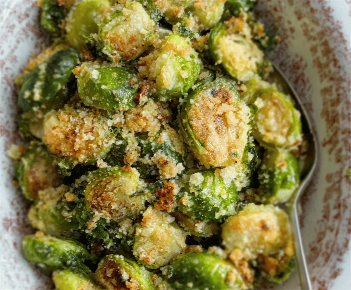 Garlic Parmesan Roasted Brussels Sprouts