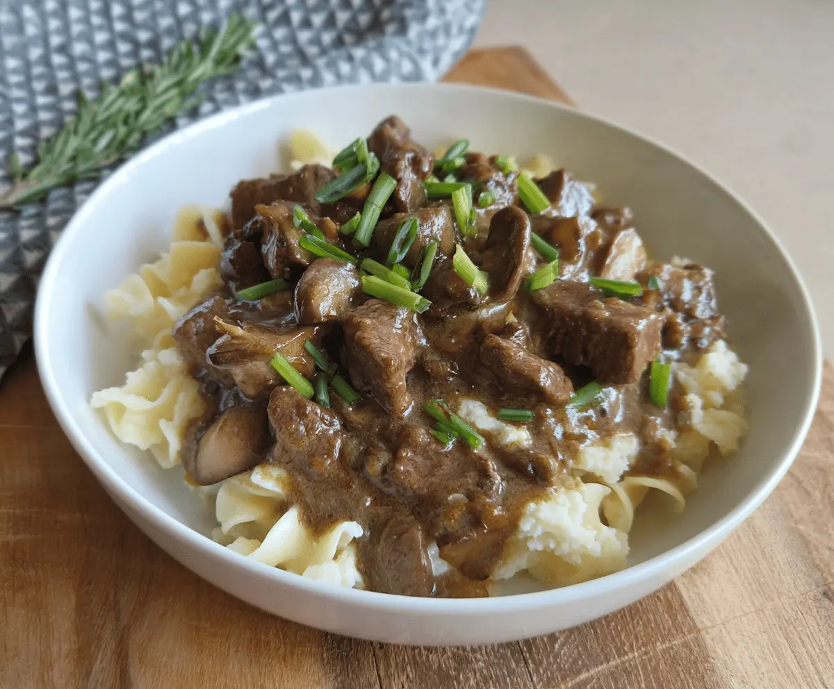 Gluten free Beef Stroganoff