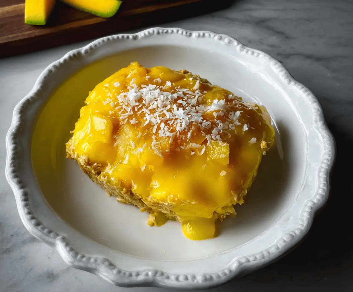 Mango Coconut Baked Oats