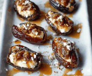 Delicious Mascarpone Stuffed Dates drizzled with sweet maple syrup, perfect for a classy appetizer or dessert.