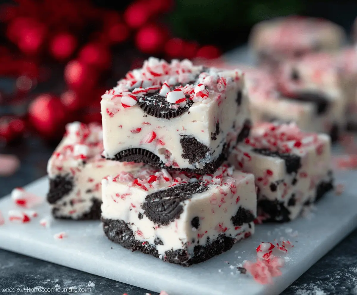 Peppermint Oreo Fudge
