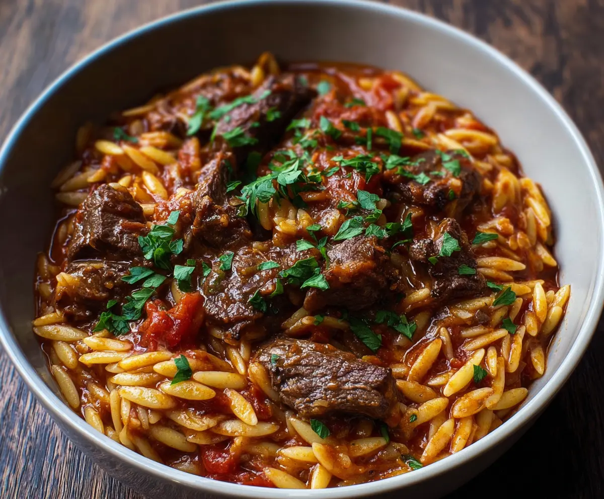 Beef Giouvetsi with Orzo