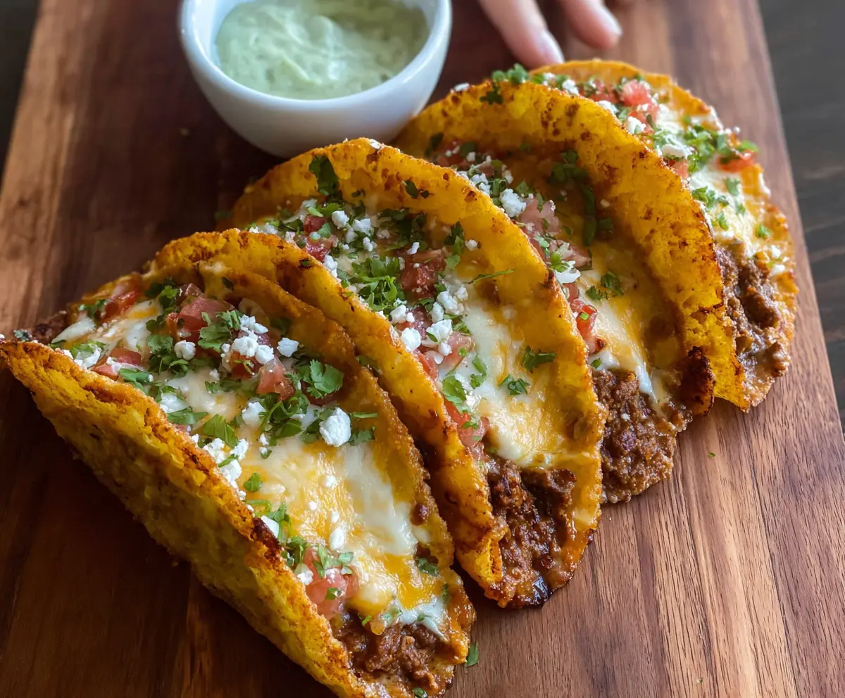 Cheesy Rotel Tacos