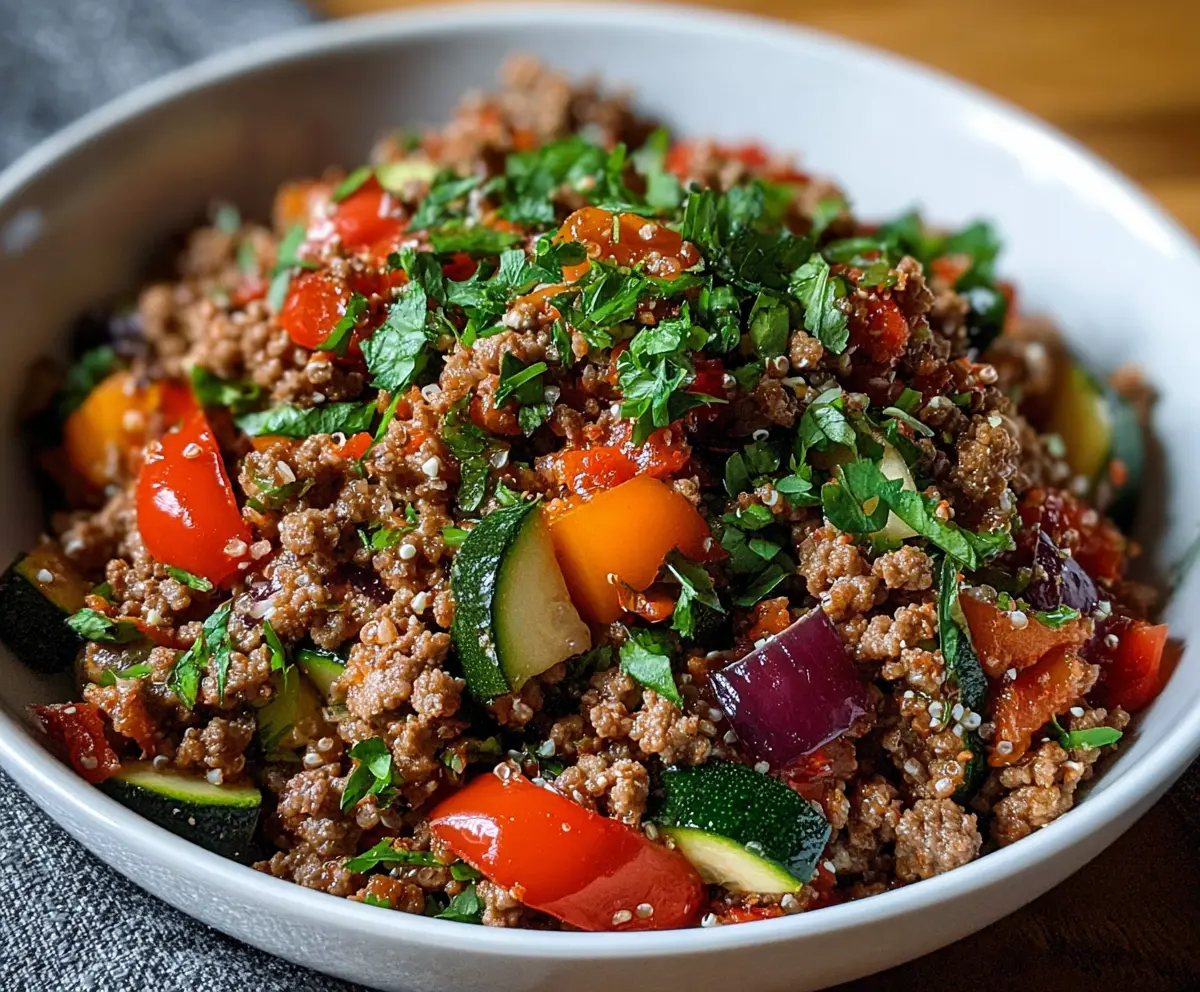 Mediterranean Ground Beef Stir-Fry