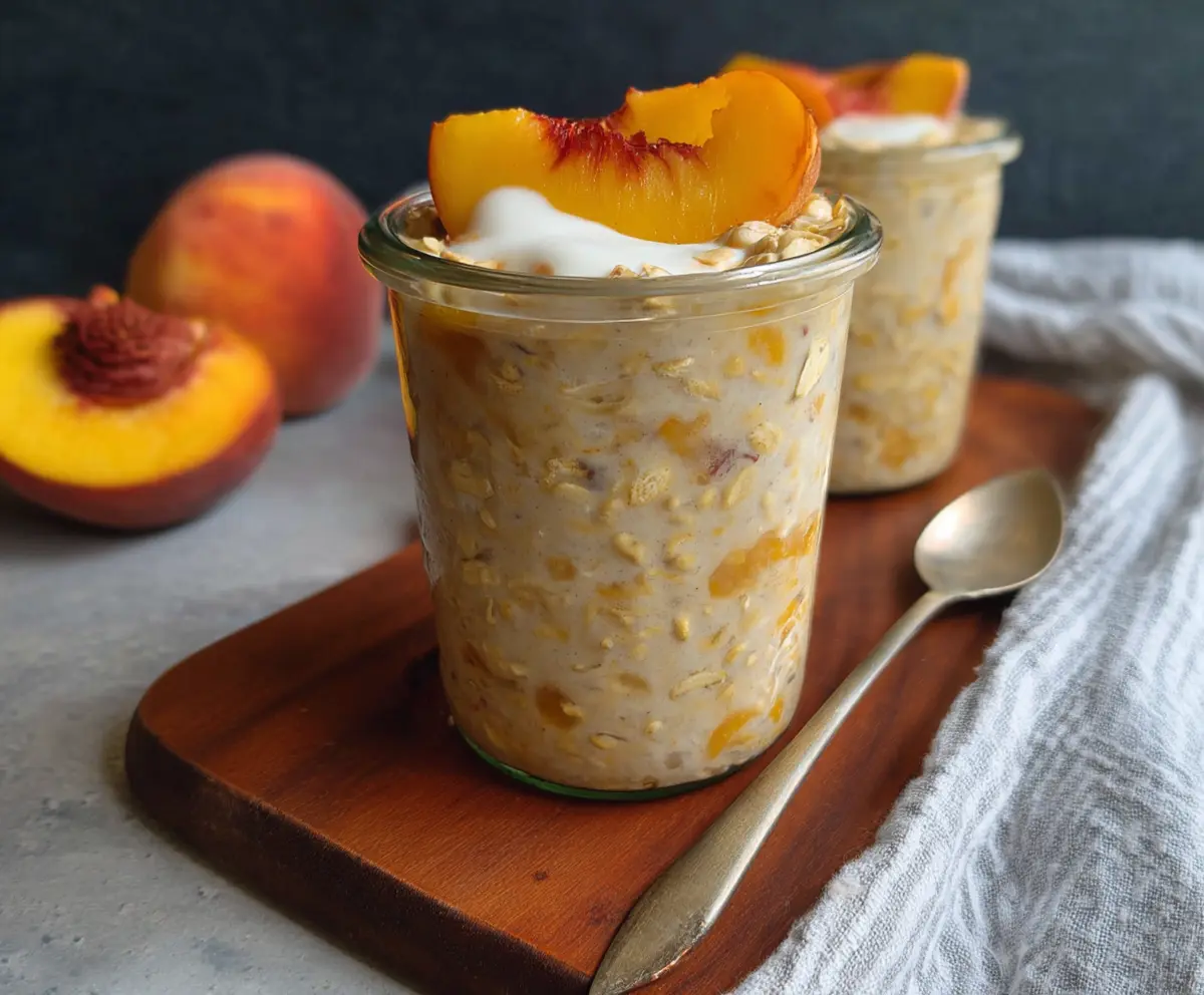 Peaches & Cream Overnight Oats