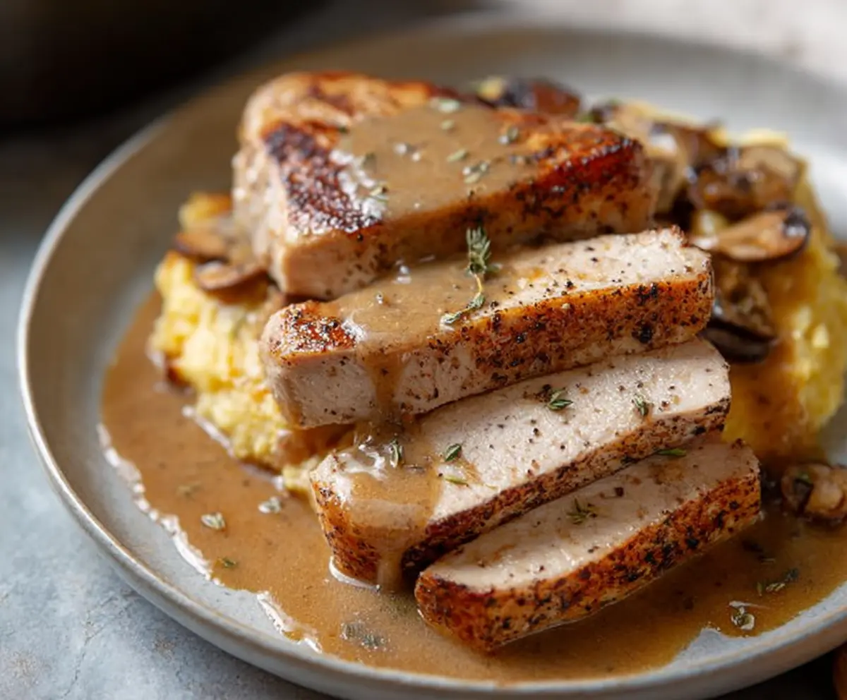 Skillet Pork Chops with Pan Gravy
