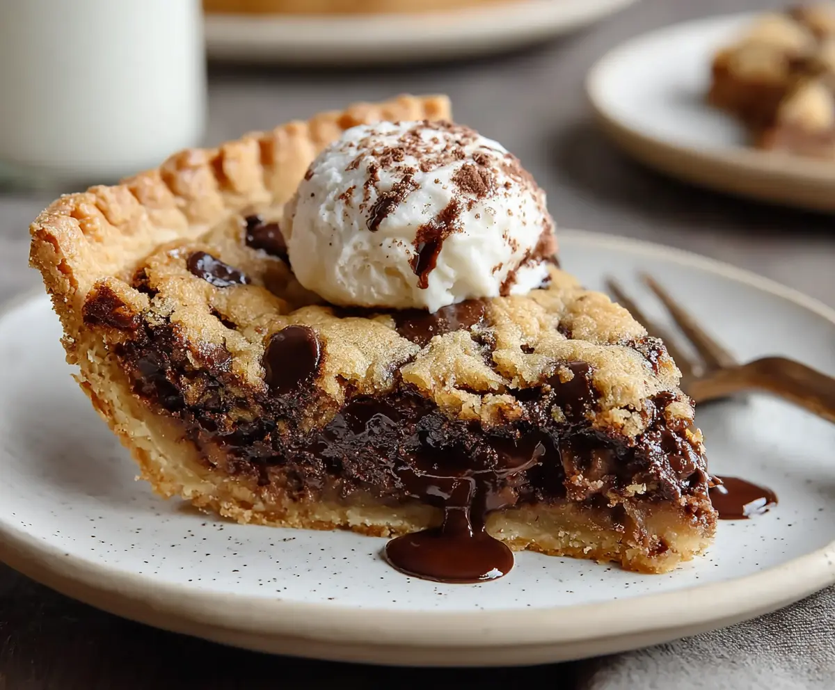 Easy Chocolate Chip Cookie Pie