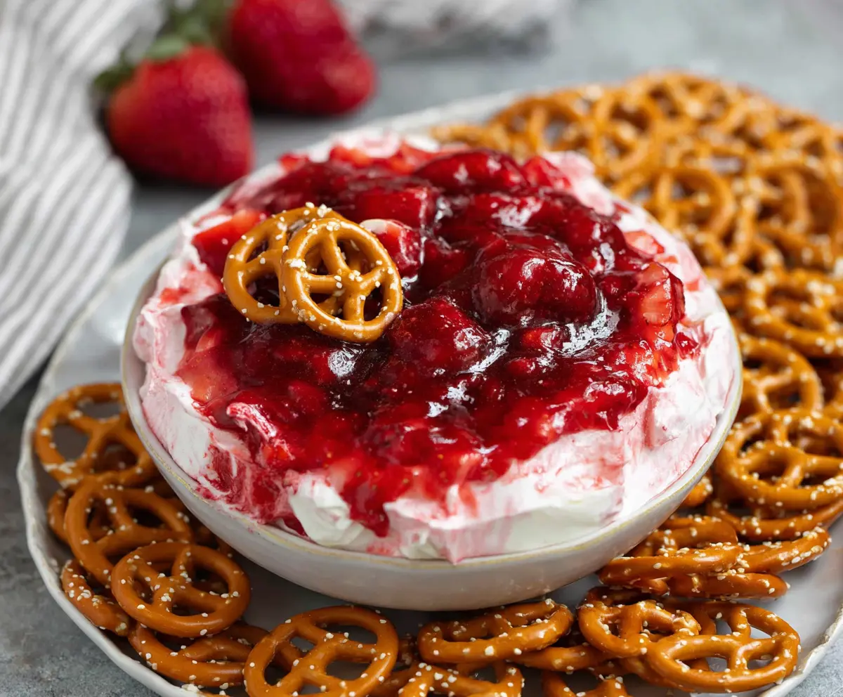Easy Strawberry Pretzel Salad Dip
