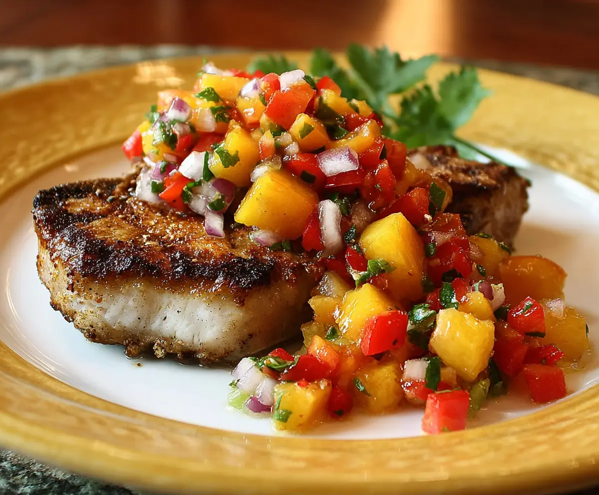 Grilled Pork Chops with Fresh Nectarine Salsa