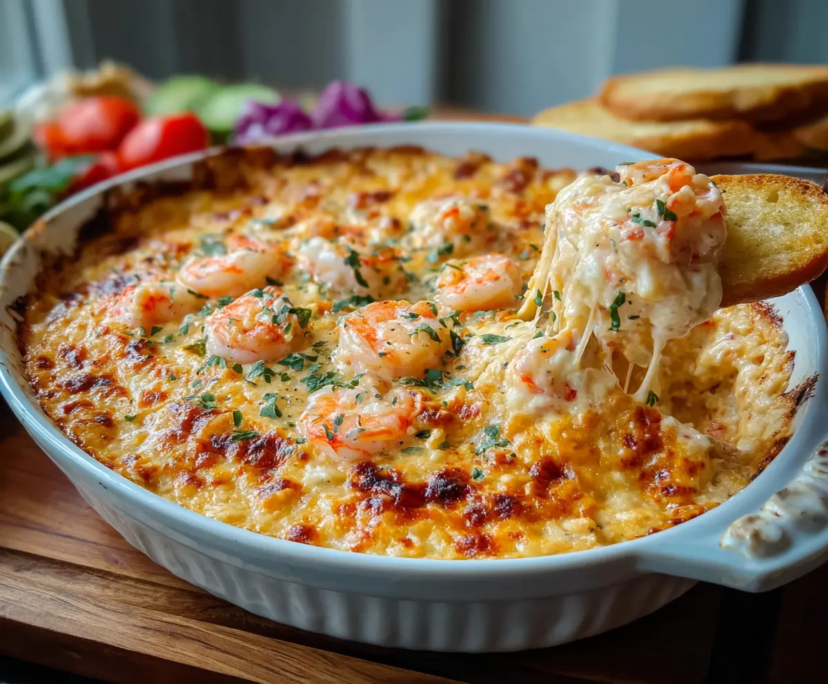 Irresistible Cheesy Shrimp & Crab Bake Dip 