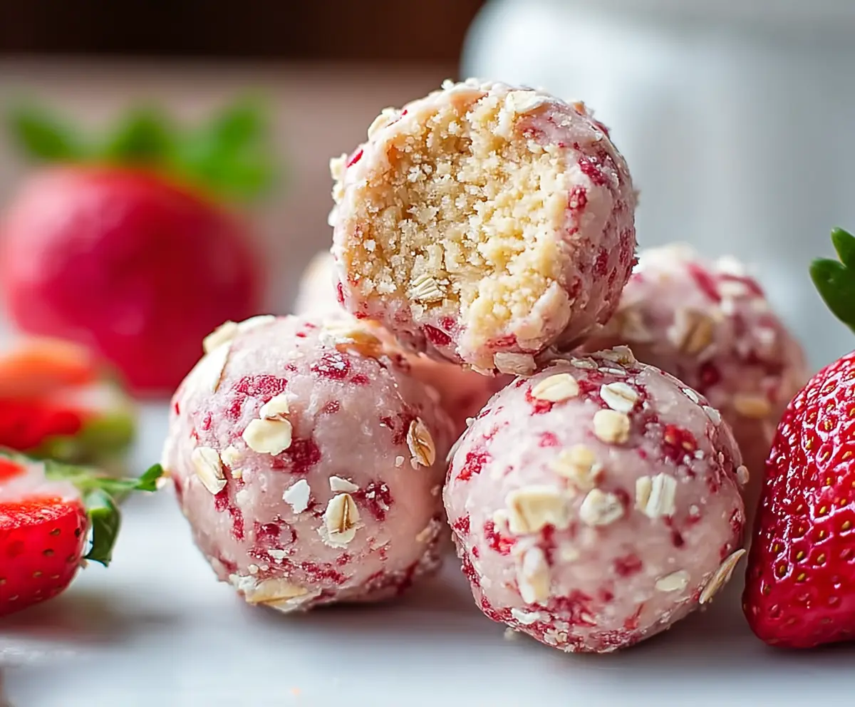 Strawberry Cheesecake Protein Balls