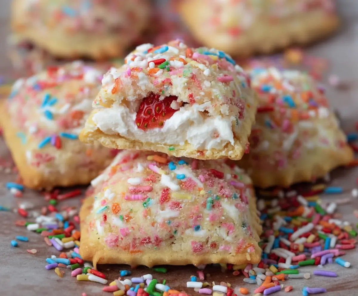 Strawberry Pop Tart Cookies 