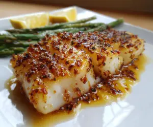 Delicious baked honey marinade cod ready in 5 minutes, perfect for quick healthy meals.