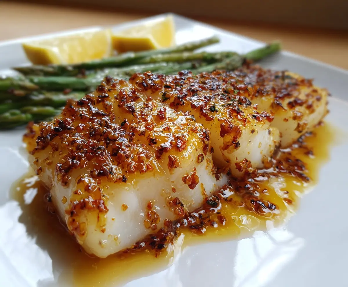Delicious baked honey marinade cod ready in 5 minutes, perfect for quick healthy meals.