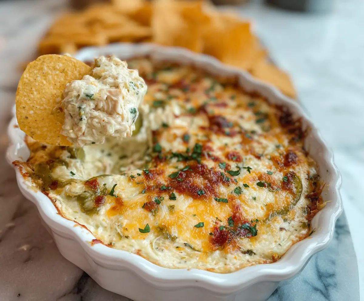 Baked Chuy's Jalapeno Chicken Dip