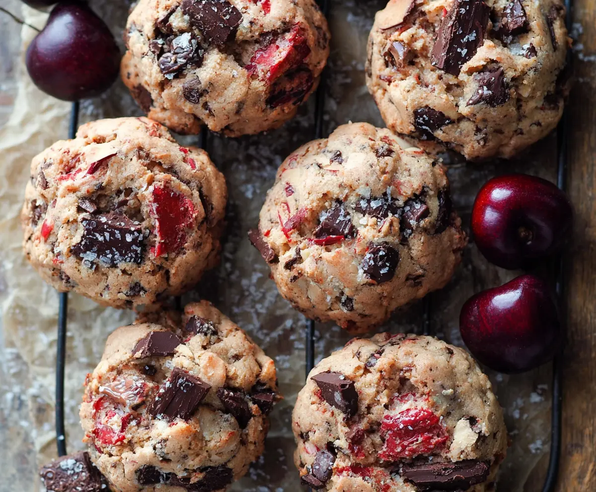 Cherry & Almond Chocolate Chip Cookies