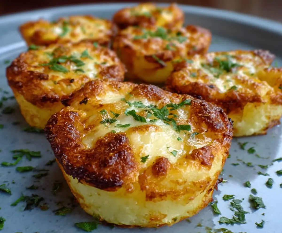 Delicious creamy potato puffs filled with melted cheese, served as a savory appetizer.