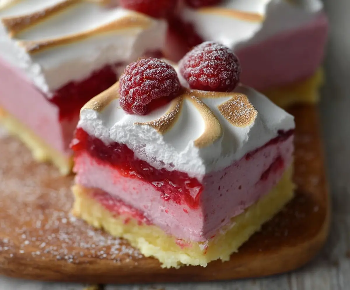 Double Raspberry Meringue Bars