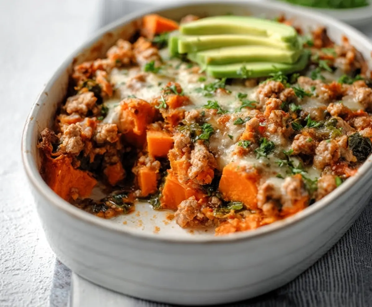 Ground Turkey Sweet Potato Bake Recipe