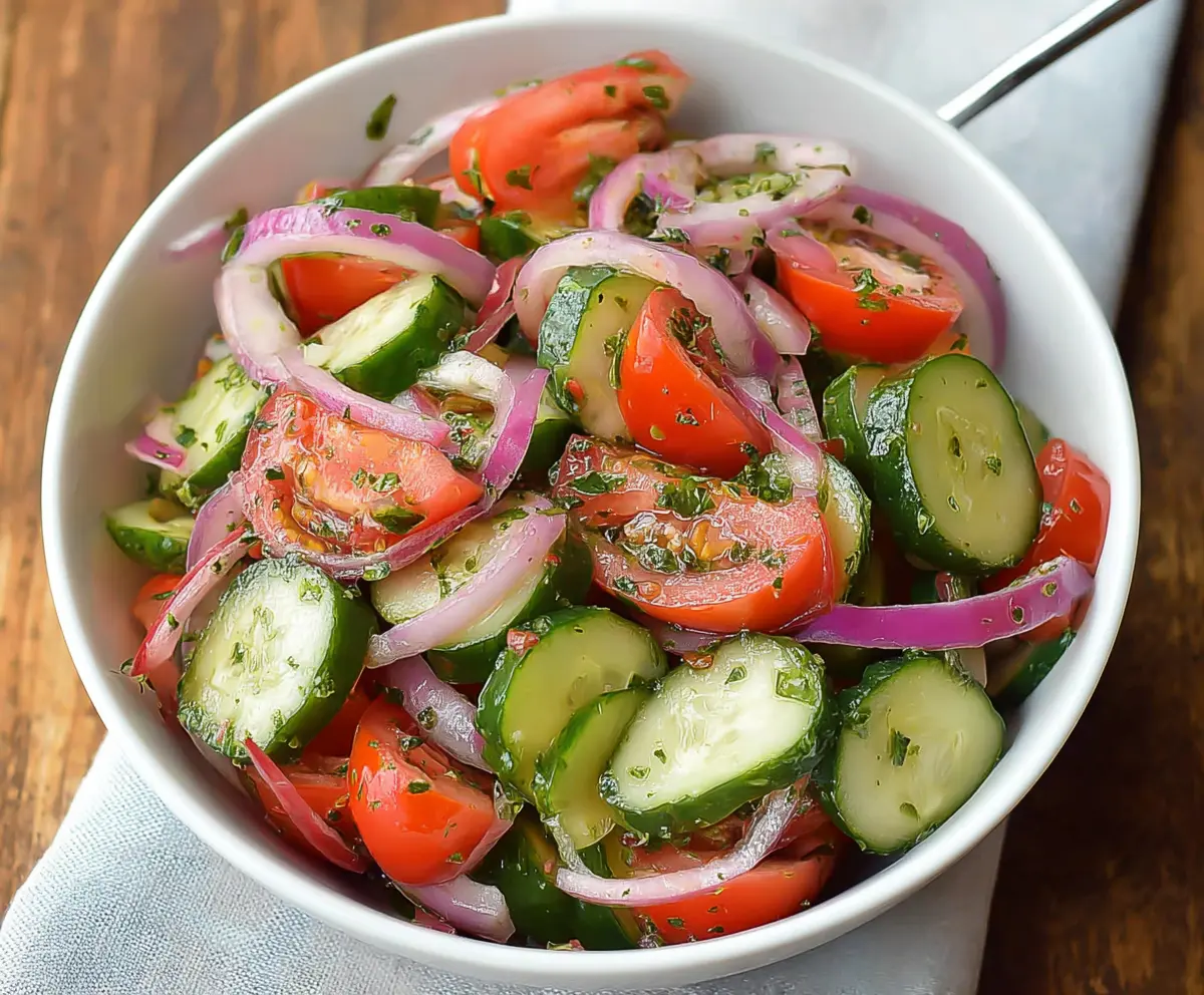 Refreshing Cucumber Tomato Red Onion Salad for Summer Bliss