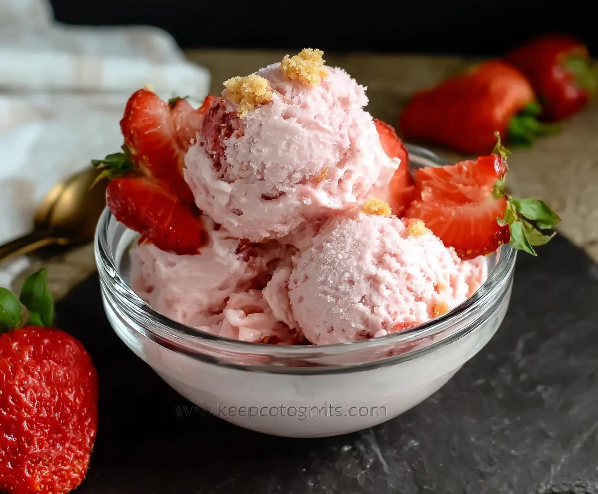 Strawberry Cottage Cheese Ice Cream (High Protein Low Carb)