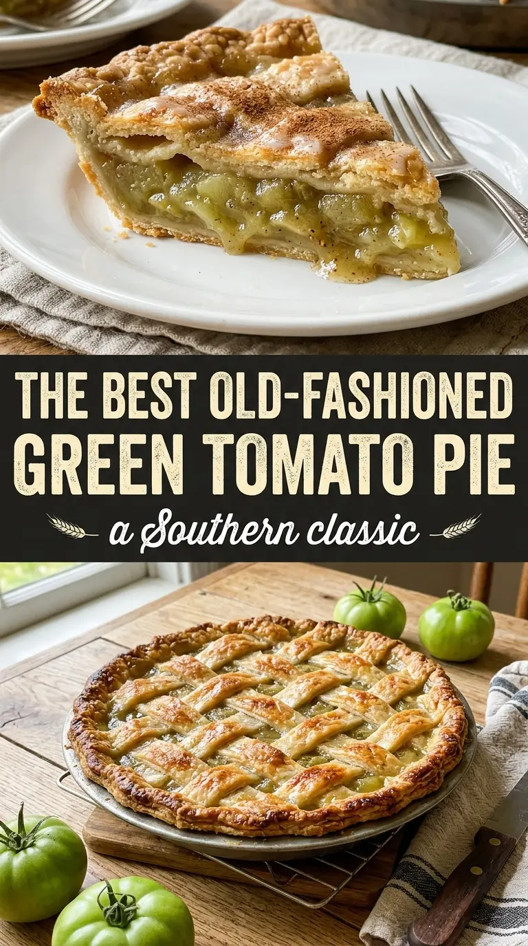 Southern green tomato pie tangy flaky custardy