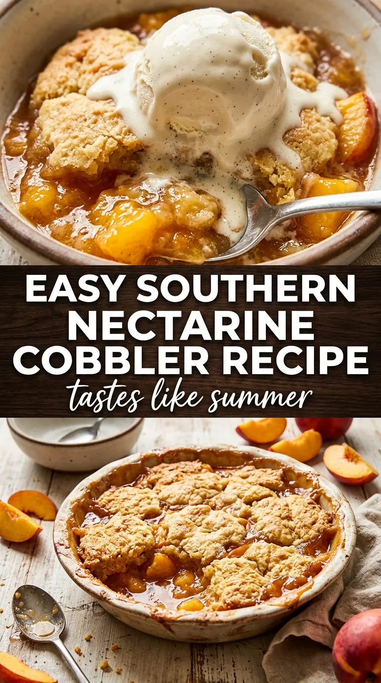 Southern Nectarine Cobbler juicy golden biscuit topping